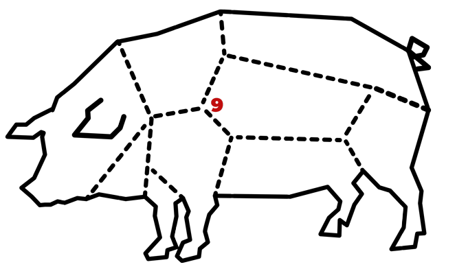 9. Abanico Ibérico o Ala de cabecero | Carne Fresca Ibérica